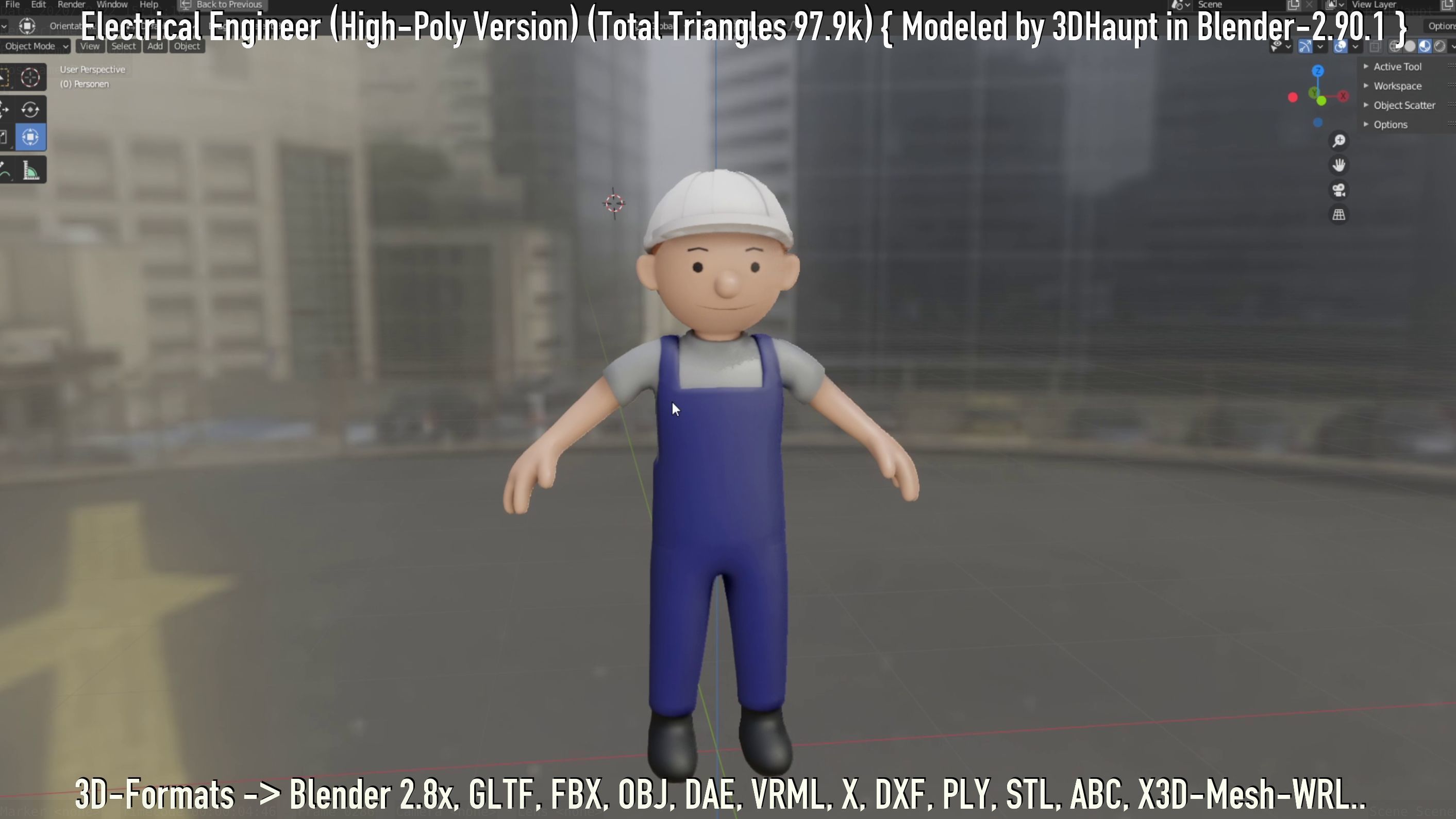 Electrical Engineer High-Poly Version Not Rigged 3D model_120
