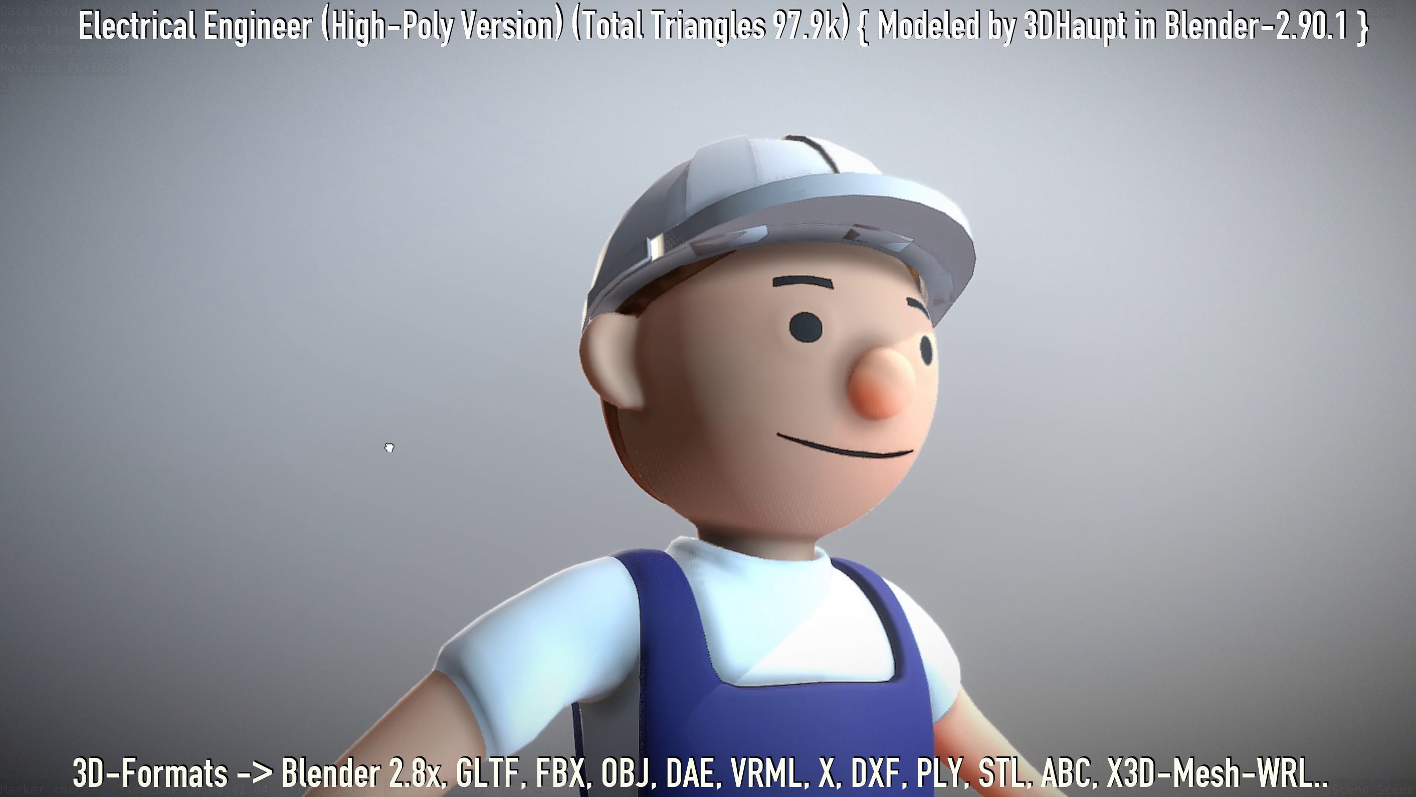 Electrical Engineer High-Poly Version Not Rigged 3D model_88