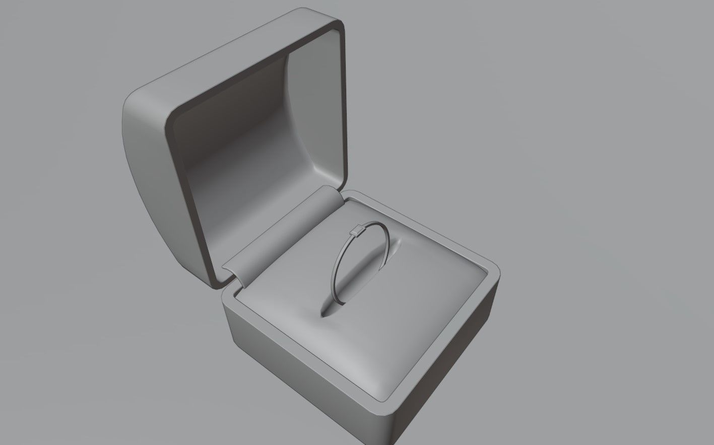 Square Gold Ring Ruby 13 - Anel rubi 3D model_16