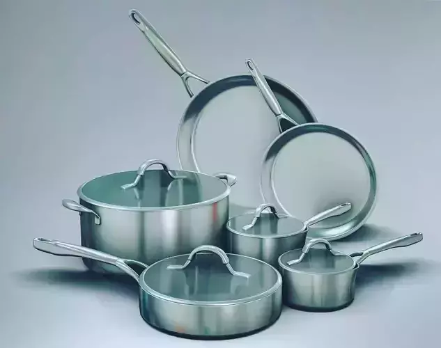 cooking pots and pans  3D model