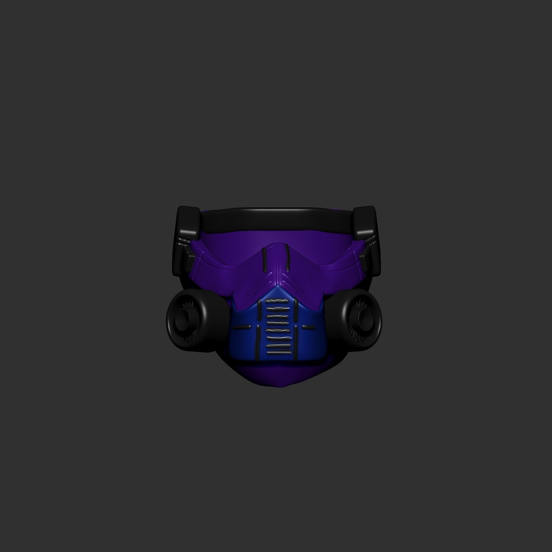 gas mask sculpt 3d printable 3D model_2