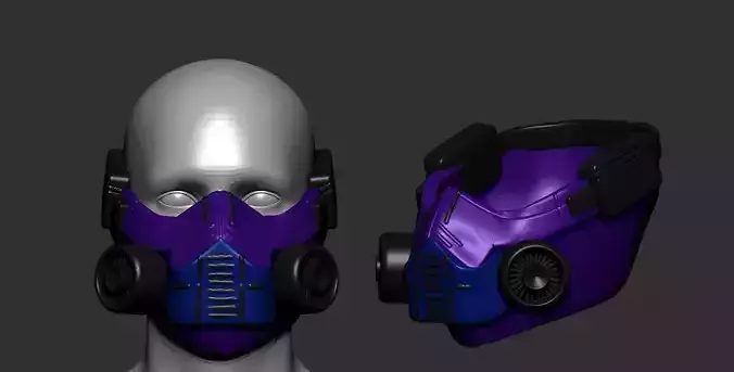 gas mask sculpt 3d printable 