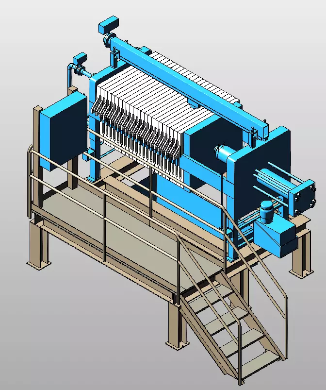 Filter Press 3D model_0