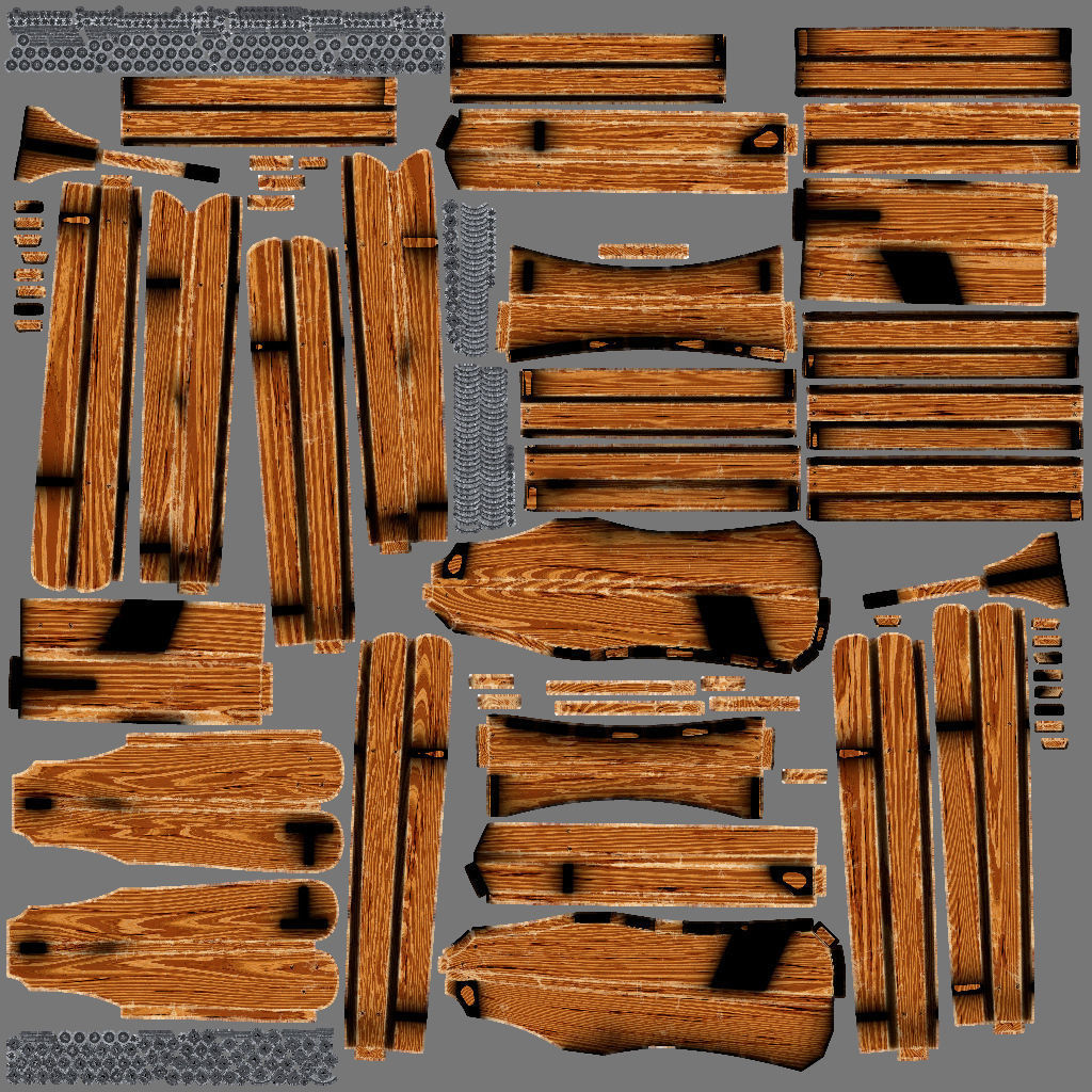 3D Adirondack Chair Model Low-poly 3D model_10