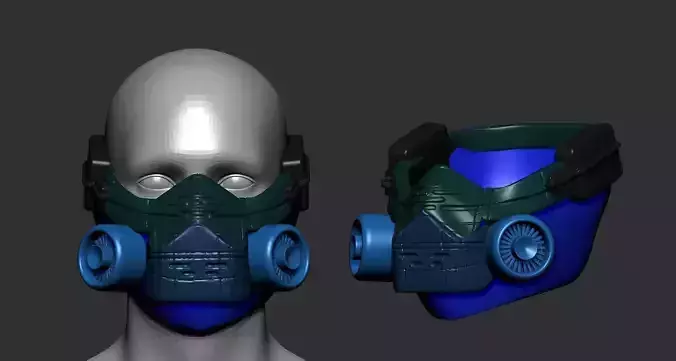 helmet high poly sculpt 3d printable 