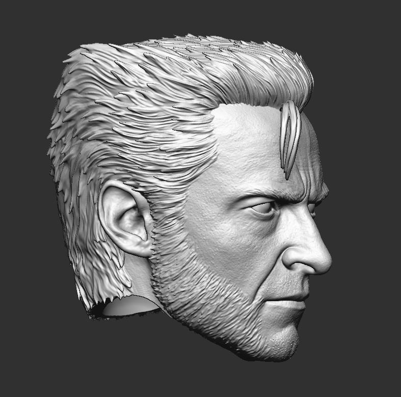 wolverine head 3d stl 3D print model_2