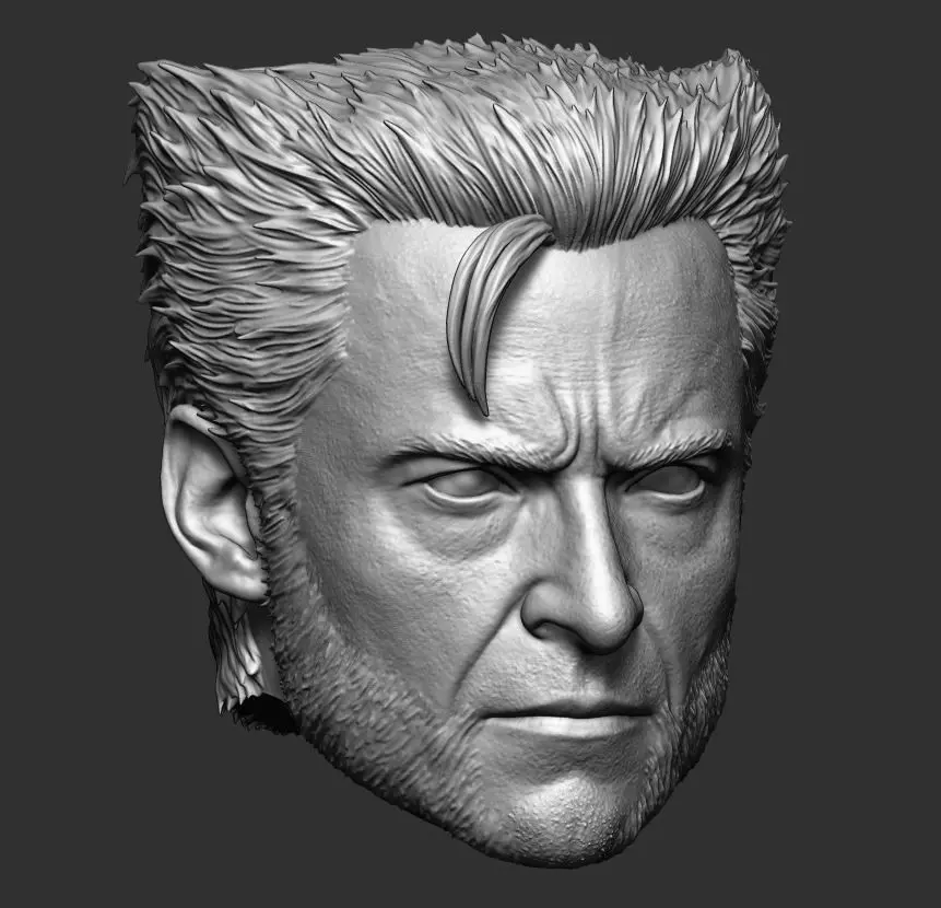 wolverine head 3d stl 3D print model_0