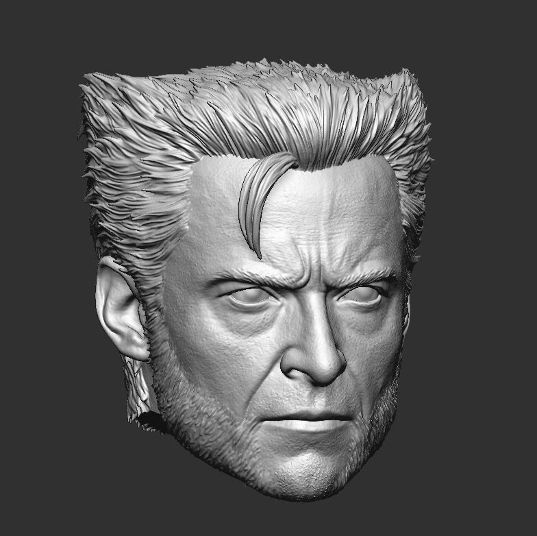 wolverine head 3d stl 3D print model_1