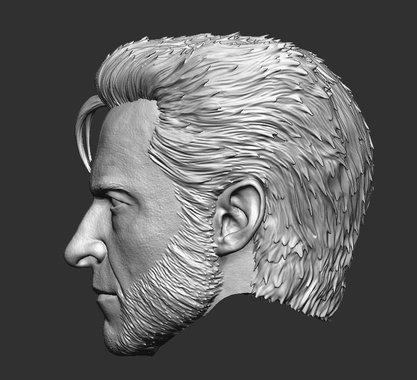 wolverine head 3d stl 3D print model_3