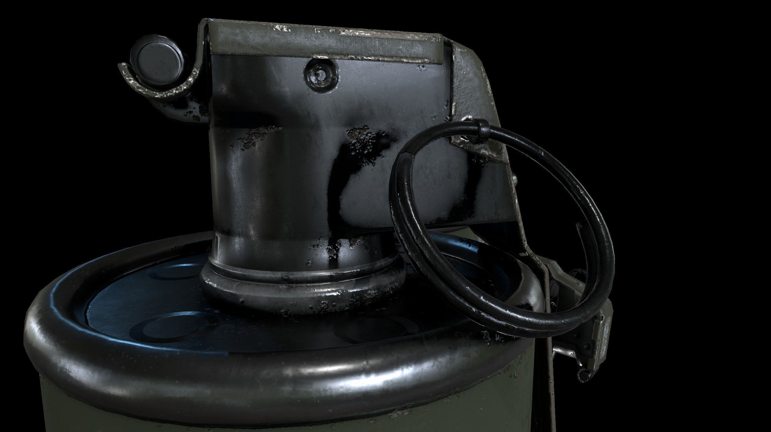 Smoke grenade  Low-poly 3D model_3