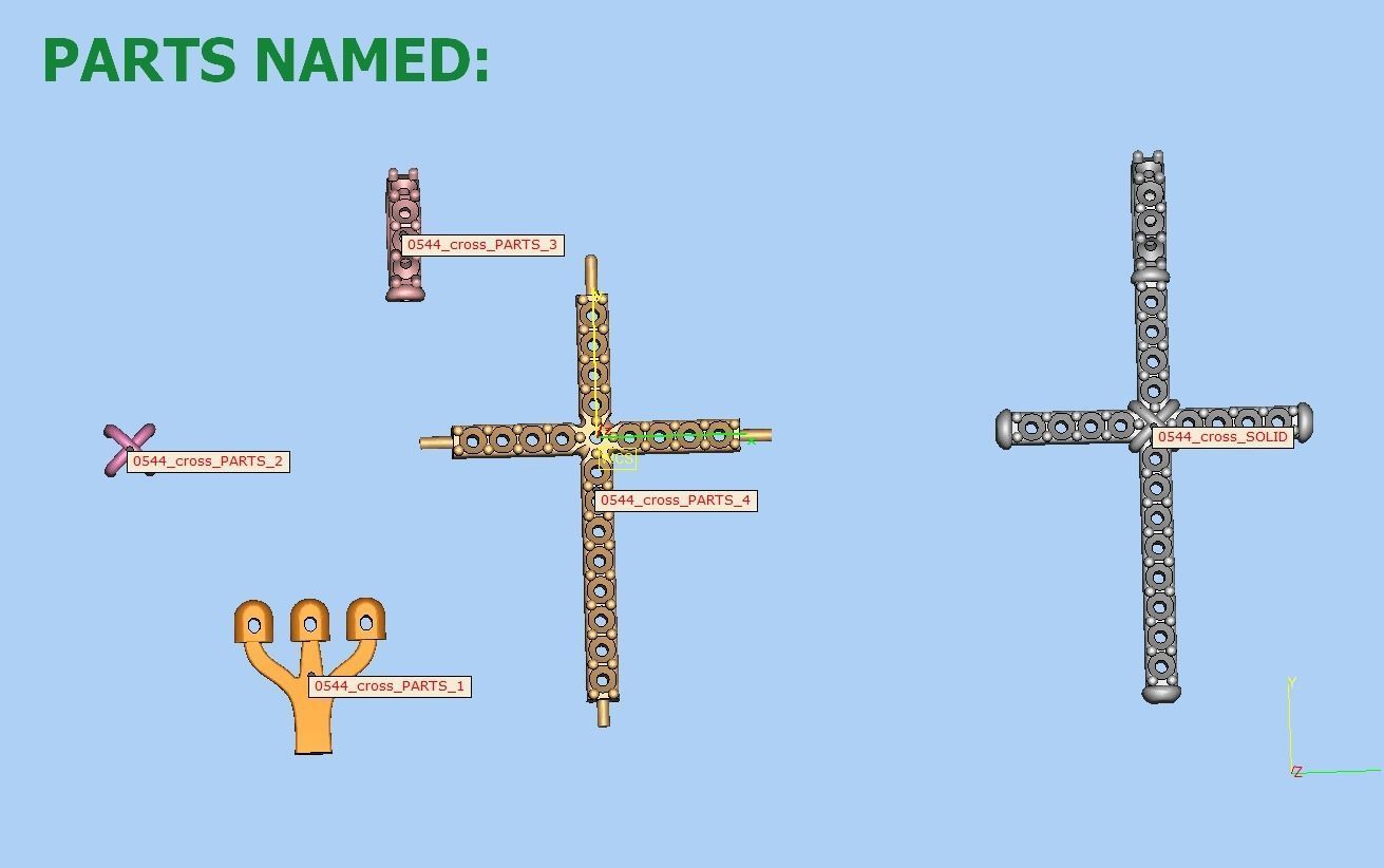 Diamond Cross Necklace Two-Tone Classic Pendant 3dmodel 3D print model_13