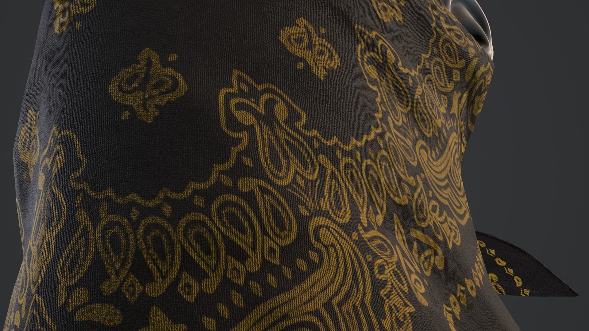 Bandanas two paisley Low-poly 3D model_14