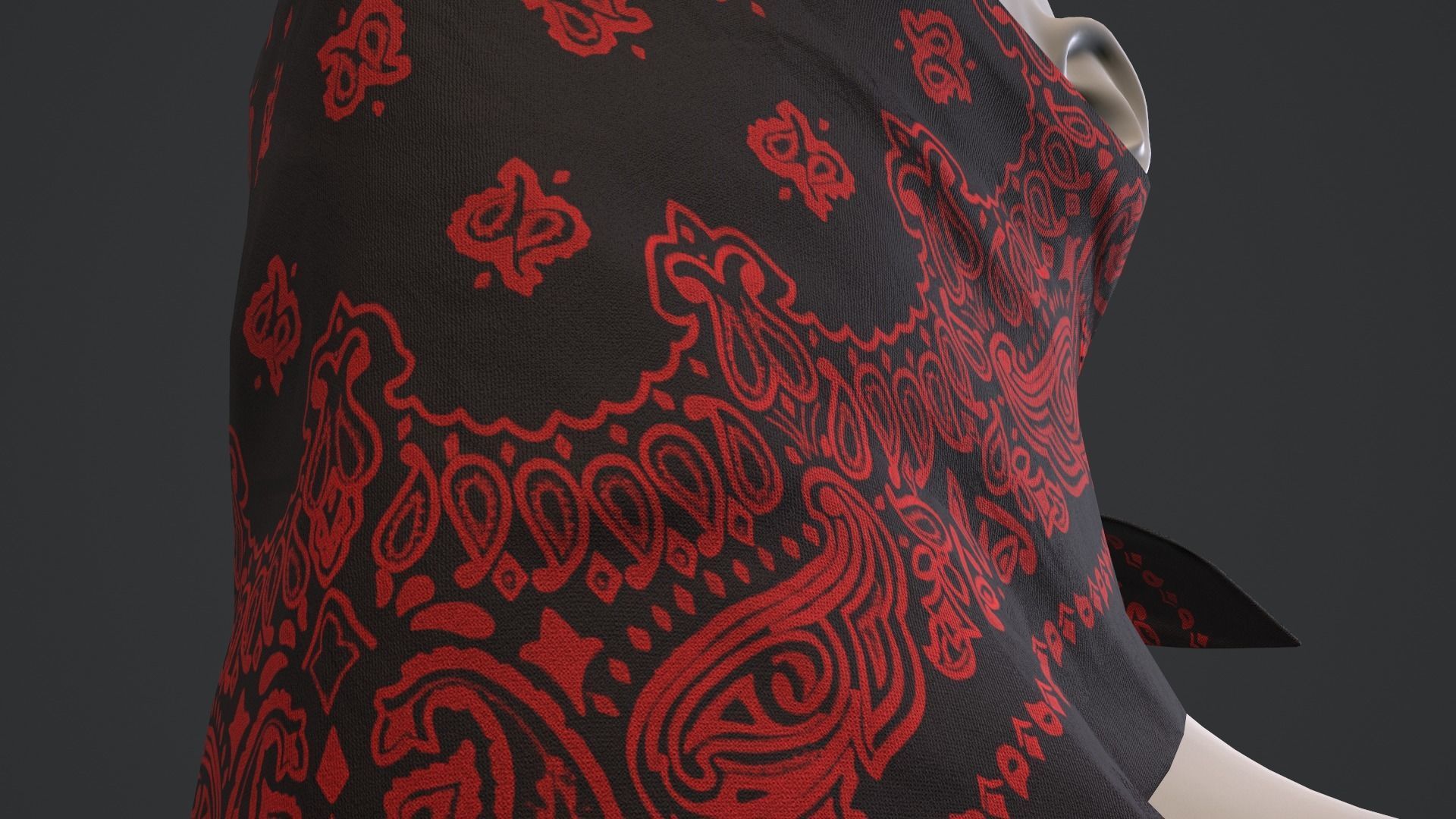 Bandanas two paisley Low-poly 3D model_13