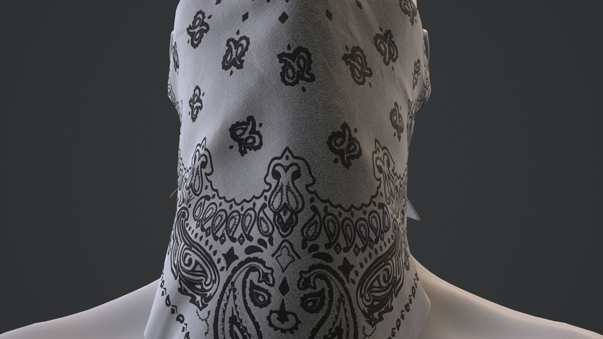 Bandanas two paisley Low-poly 3D model_16