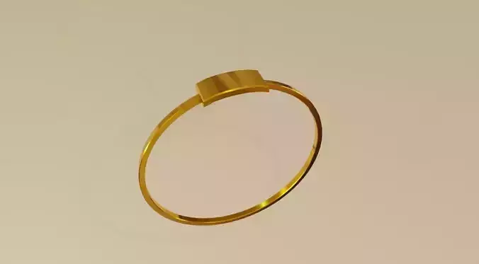 Flat Gold Ring 14 - Anel de ouro