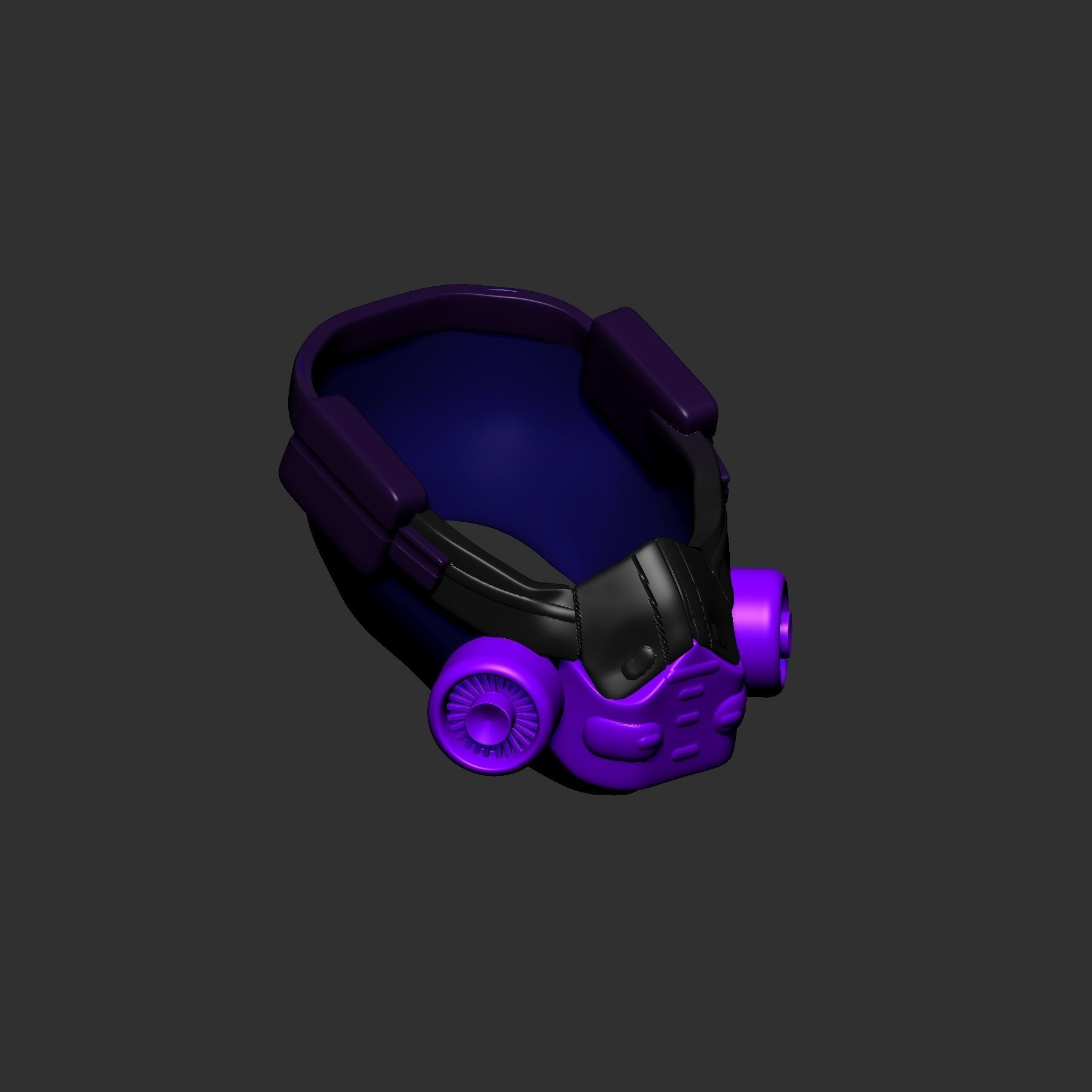 helmet high poly sculpt 3d printable 3D model_5
