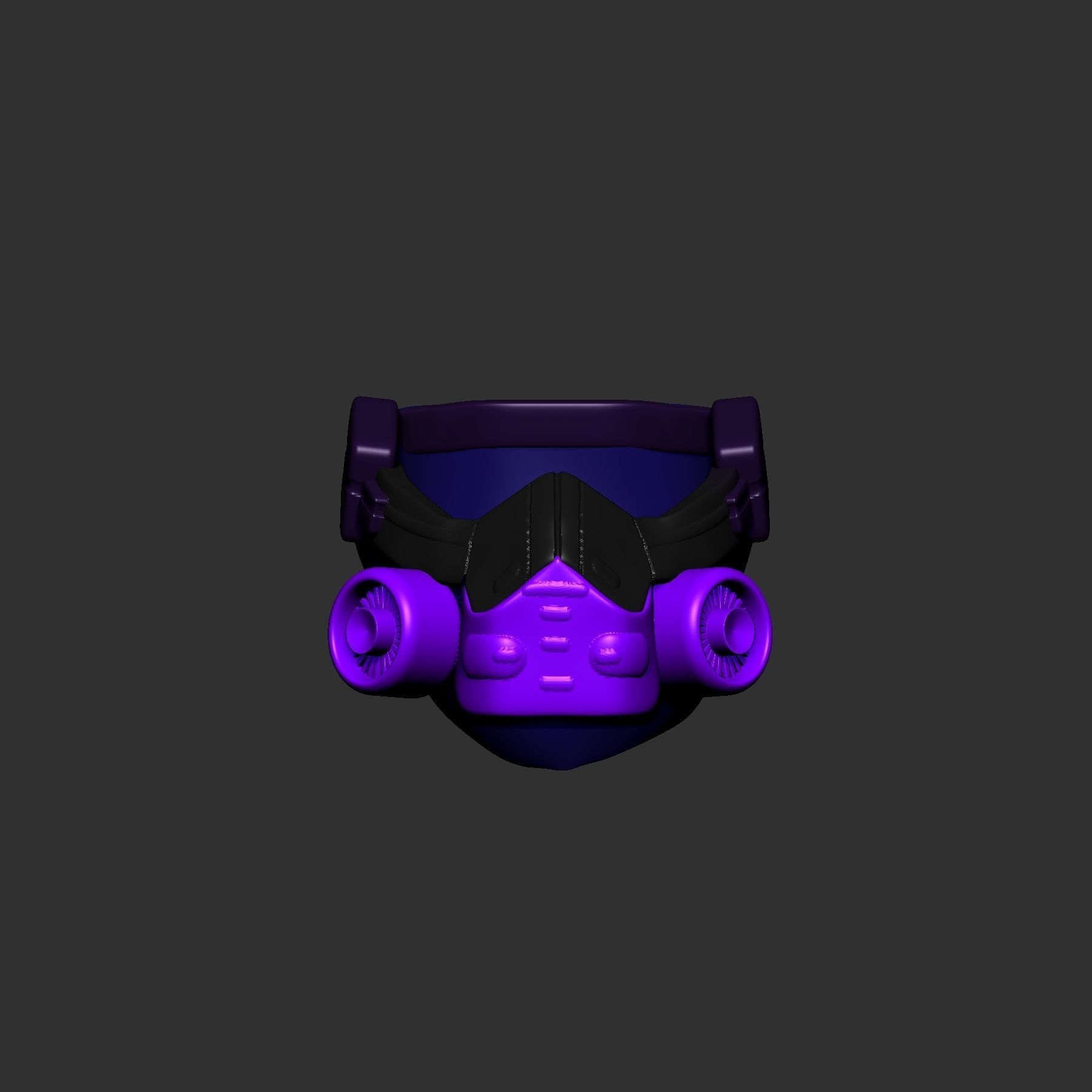 helmet high poly sculpt 3d printable 3D model_2