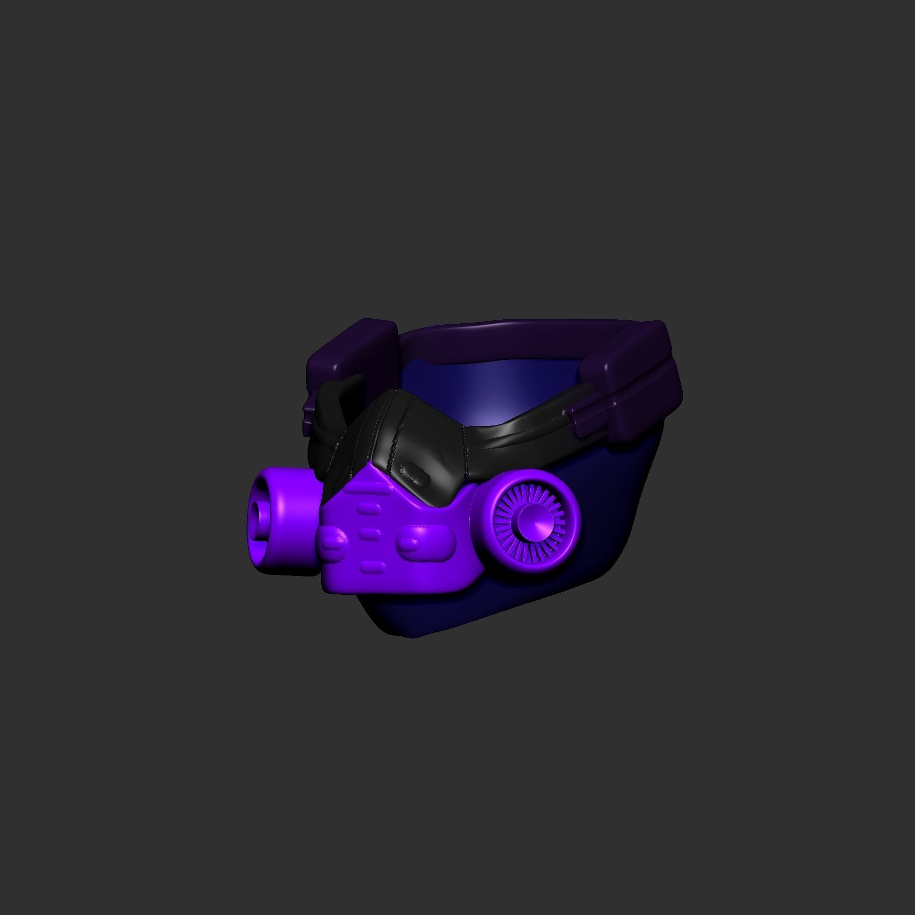 helmet high poly sculpt 3d printable 3D model_3