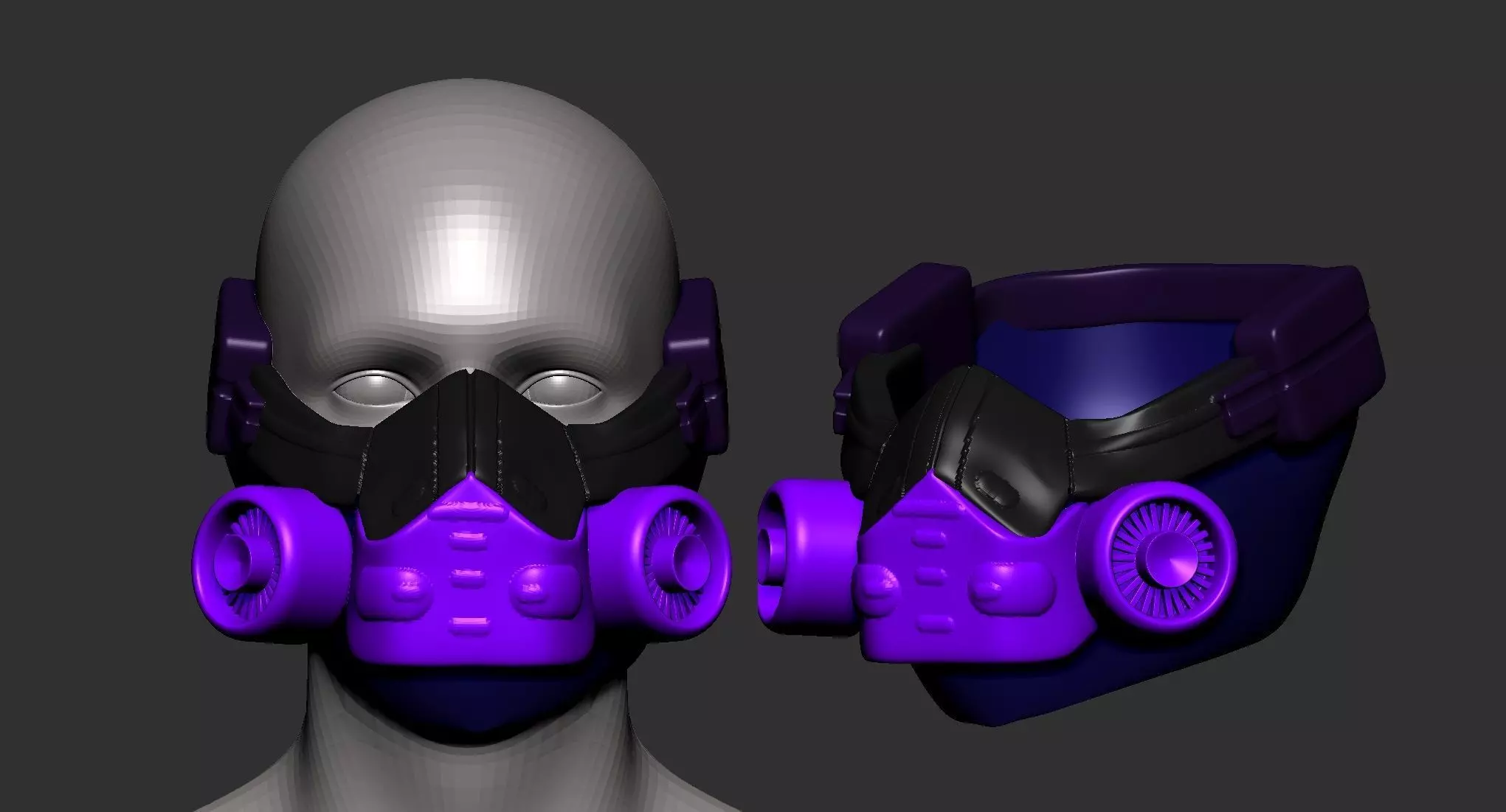 helmet high poly sculpt 3d printable 3D model_0