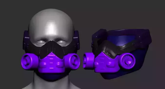 helmet high poly sculpt 3d printable 