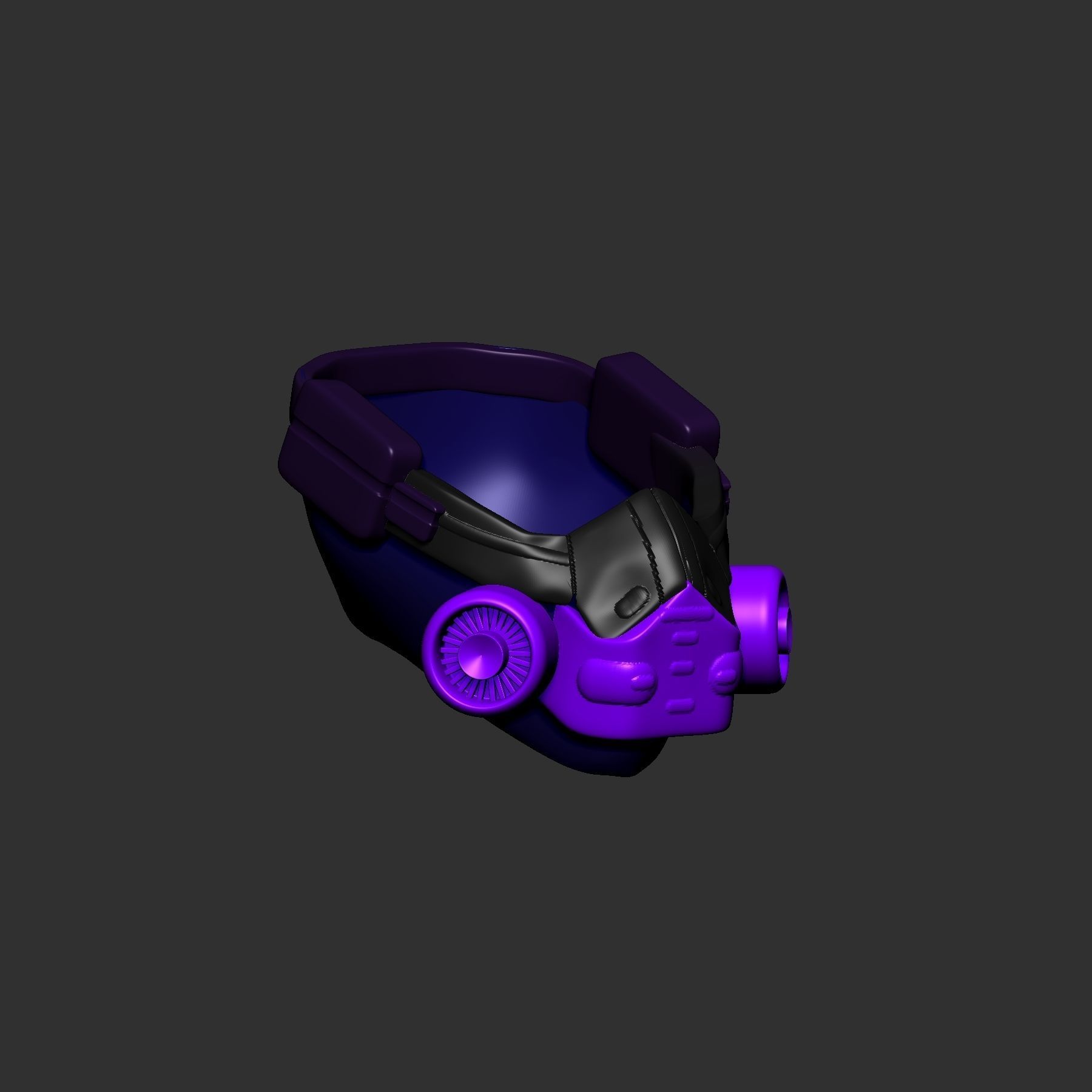 helmet high poly sculpt 3d printable 3D model_4