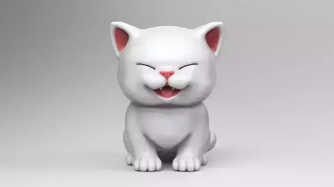 Cute Kitten V2 STL 3D print model
