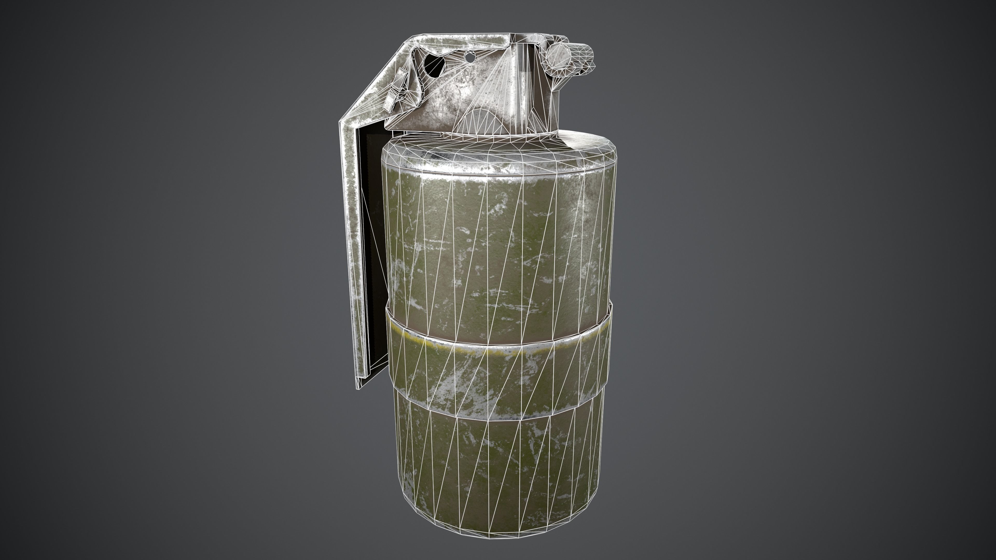 M18 GRENADE Low-poly 3D model_5