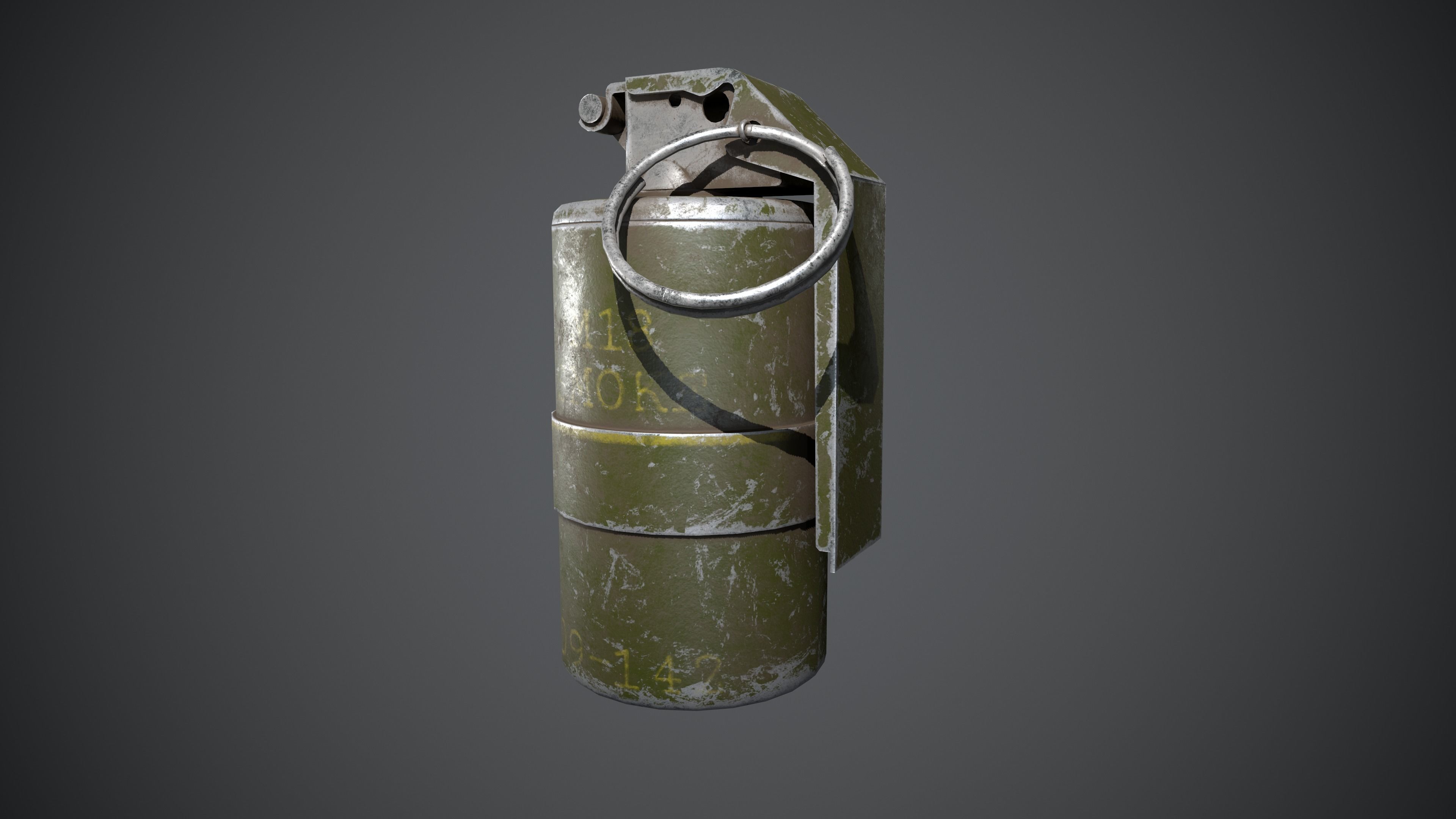 M18 GRENADE Low-poly 3D model_3