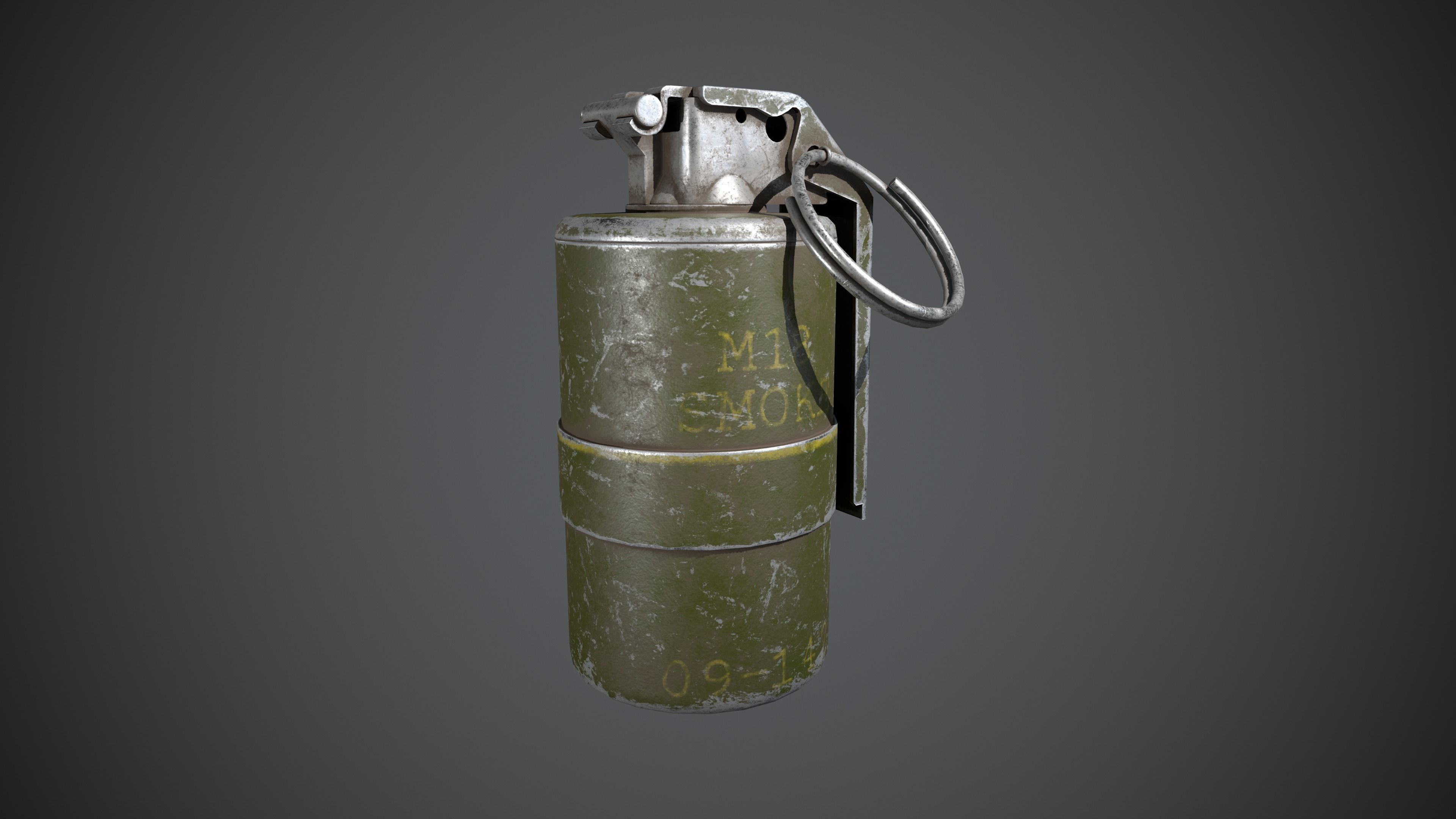 M18 GRENADE Low-poly 3D model_2