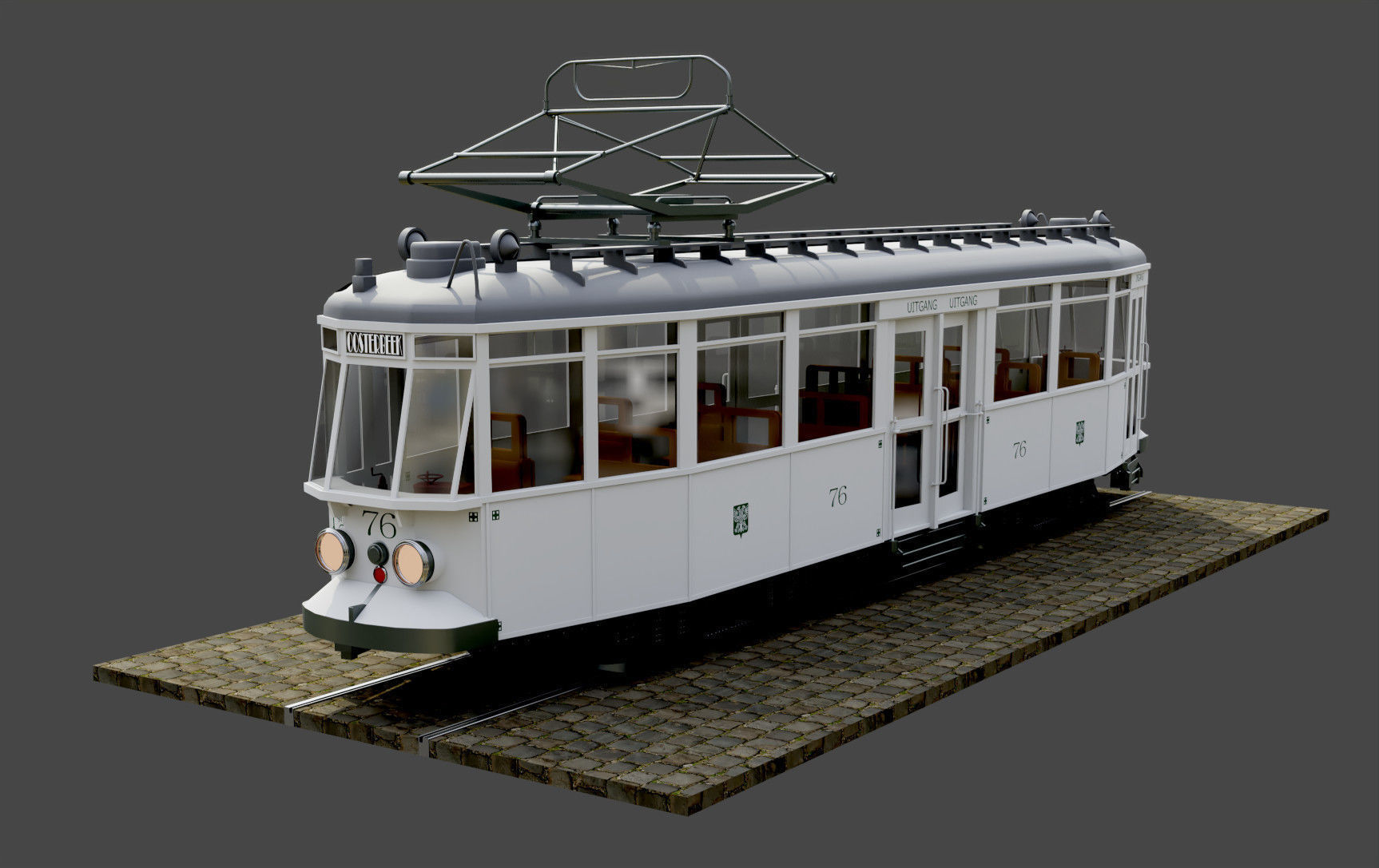 Geta 76 Tram Low-poly 3D model_1