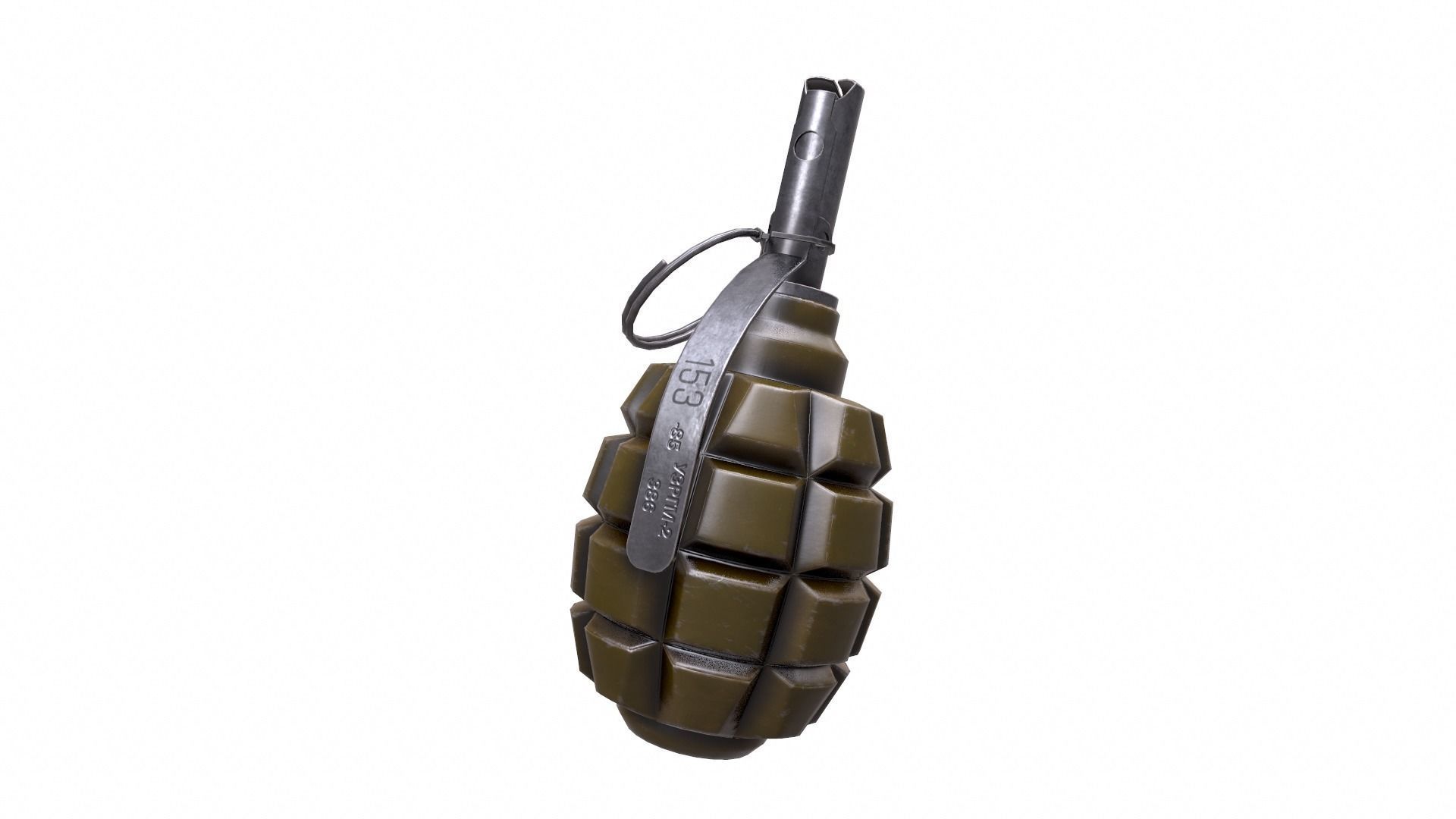 F1 grenade Game ready Low-poly 3D model_3