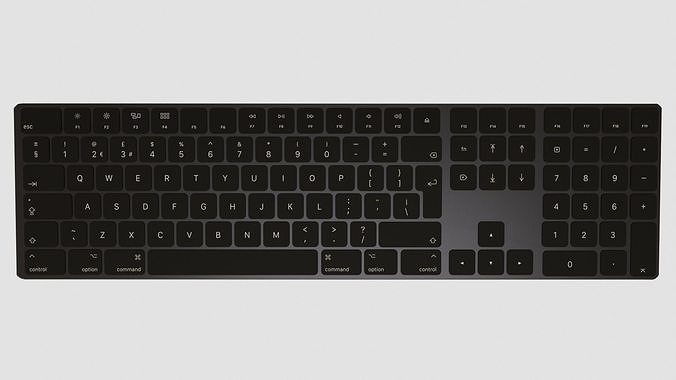 Apple Magickeyboard Full size with numpad 3D model