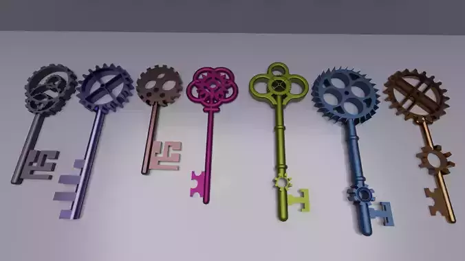 Mechanic keys 3D model