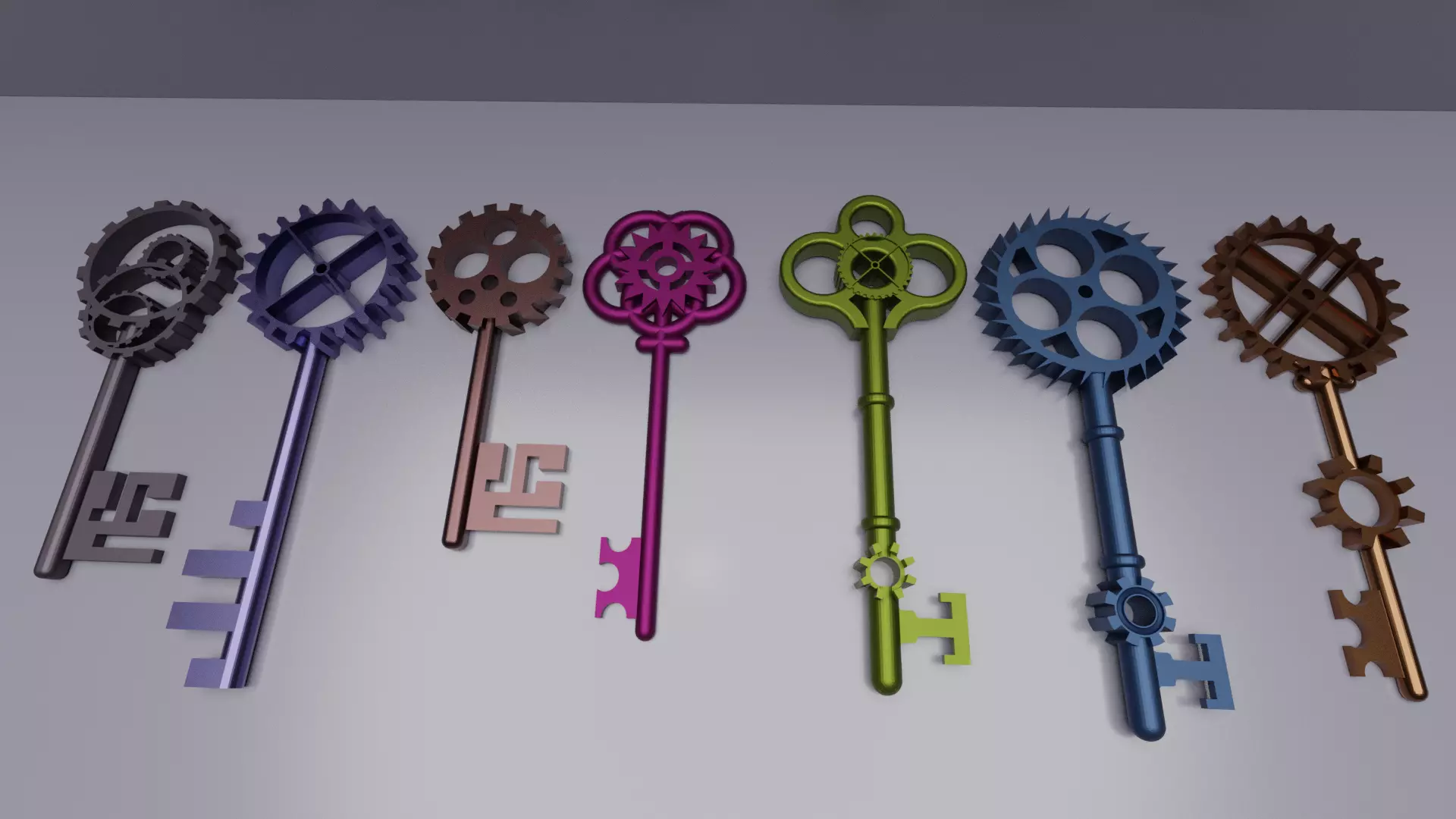 Mechanic keys 3D model_0