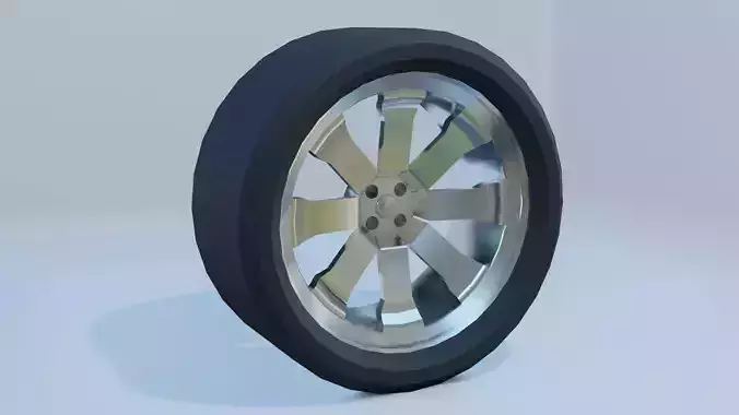 Low poly wheel -  not rigged