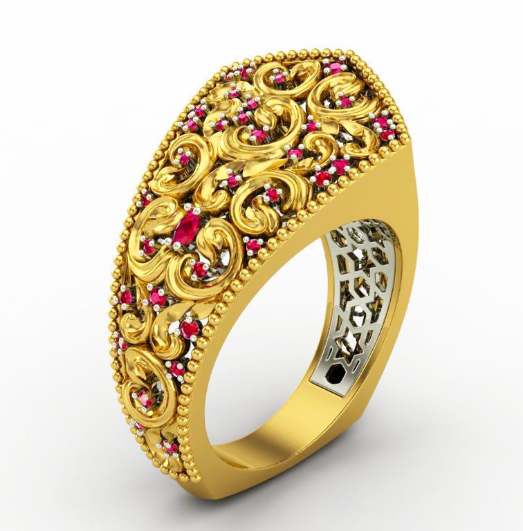 Unisex Ring 2 3D print model_1