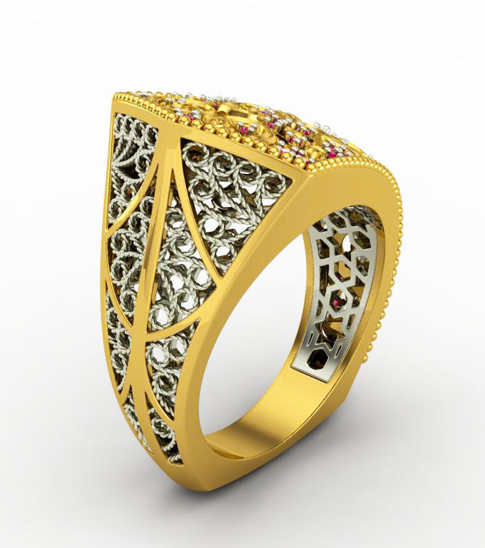 Unisex Ring 2 3D print model_3
