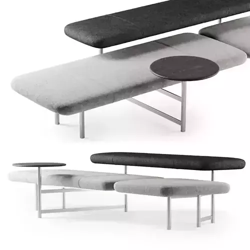 Kanso bench with table 