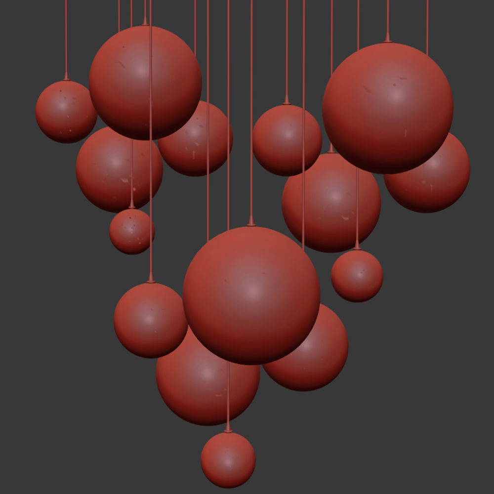 Bolle Tela Gallotti And Magic pendant Cluster Chandelier 3D model_2