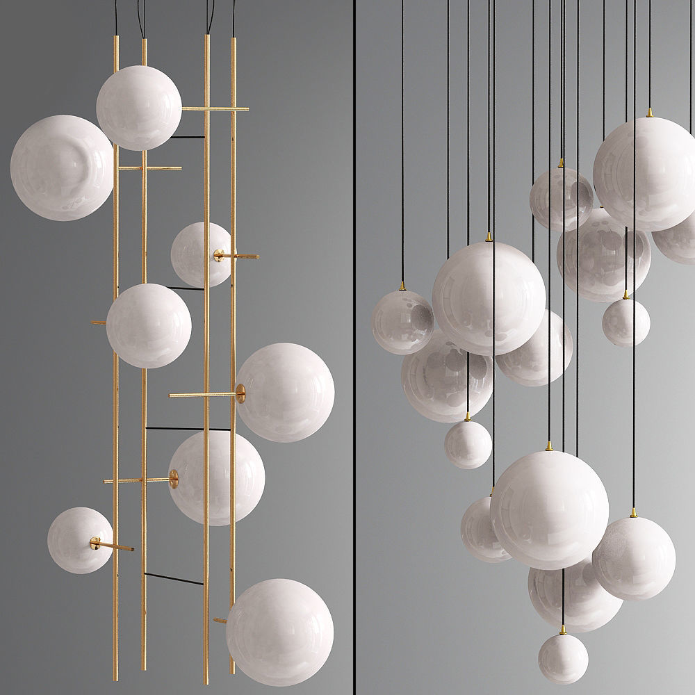 Bolle Tela Gallotti And Magic pendant Cluster Chandelier 3D model_1