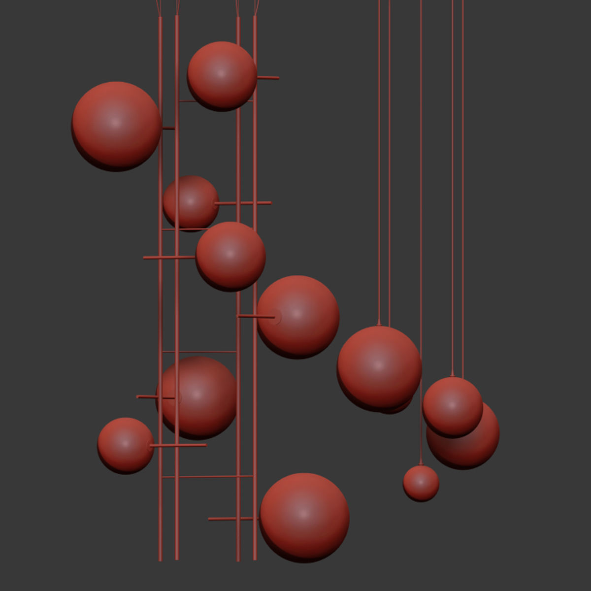 Bolle Tela Gallotti And Magic pendant Cluster 02 3D model_2