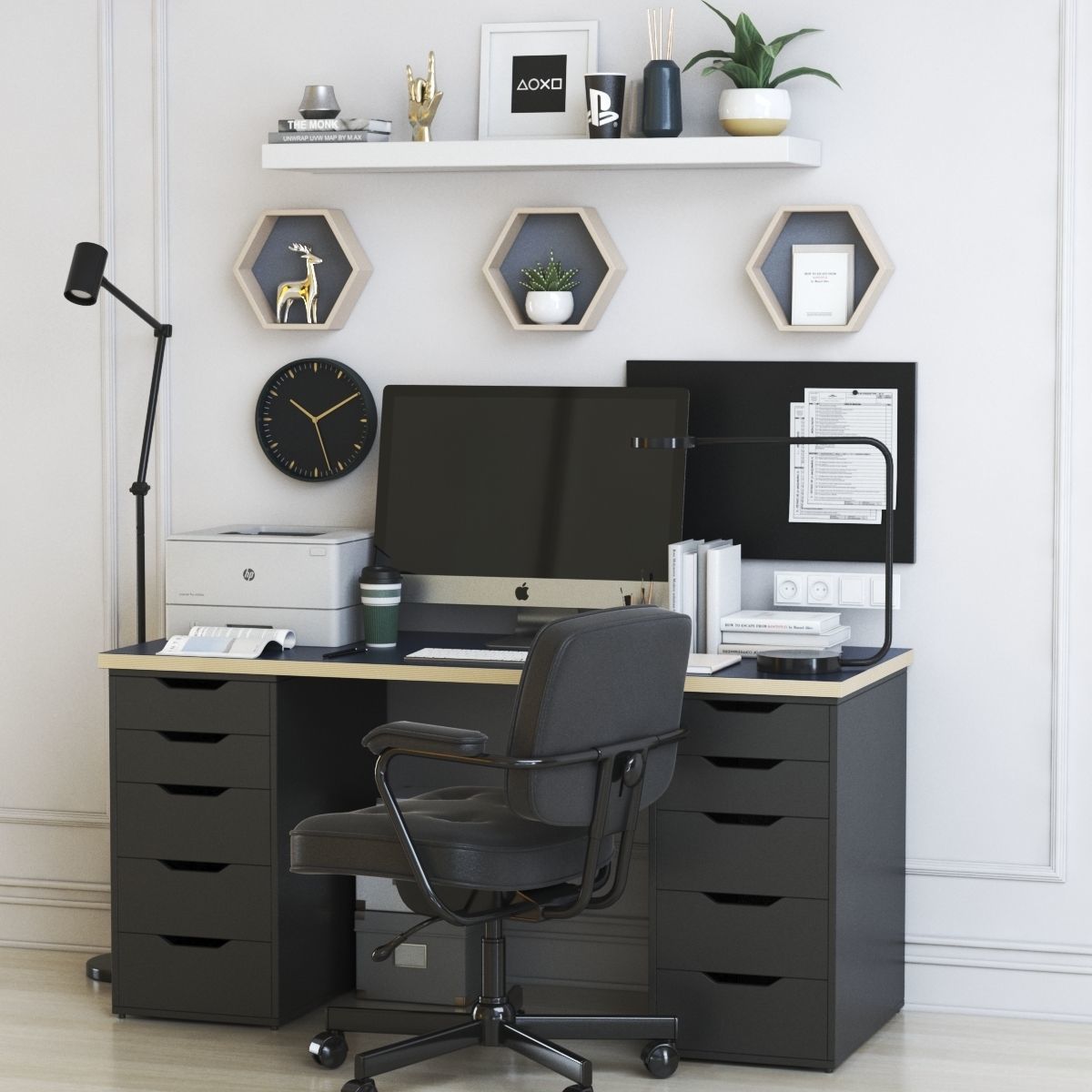 Office workplace 42 3D model_4