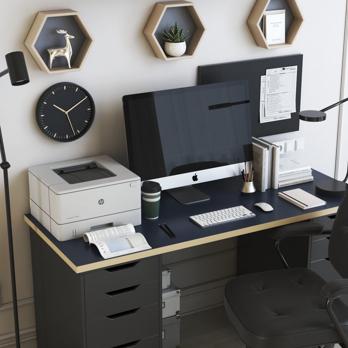 Office workplace 42 3D model_1