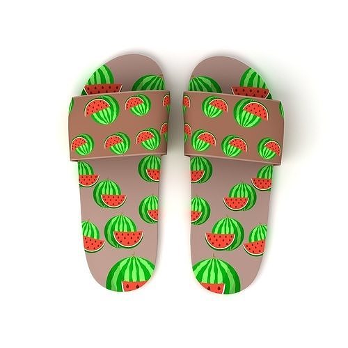 Shoes watermelon slide sandals 3D model