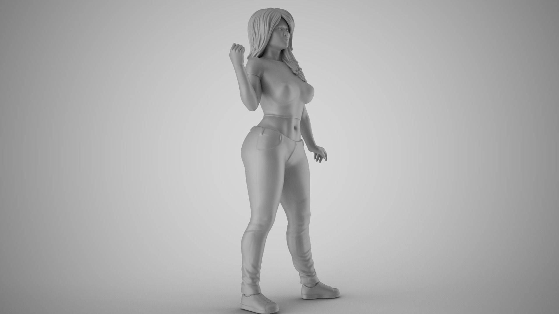 Angry Woman 3D print model_3