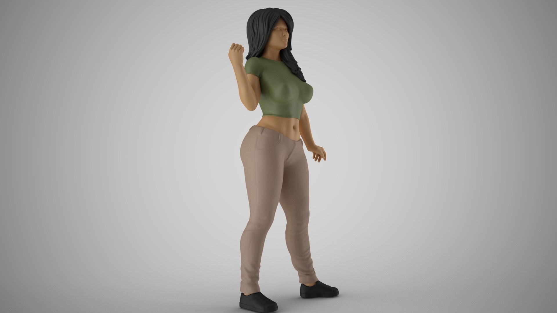 Angry Woman 3D print model_4