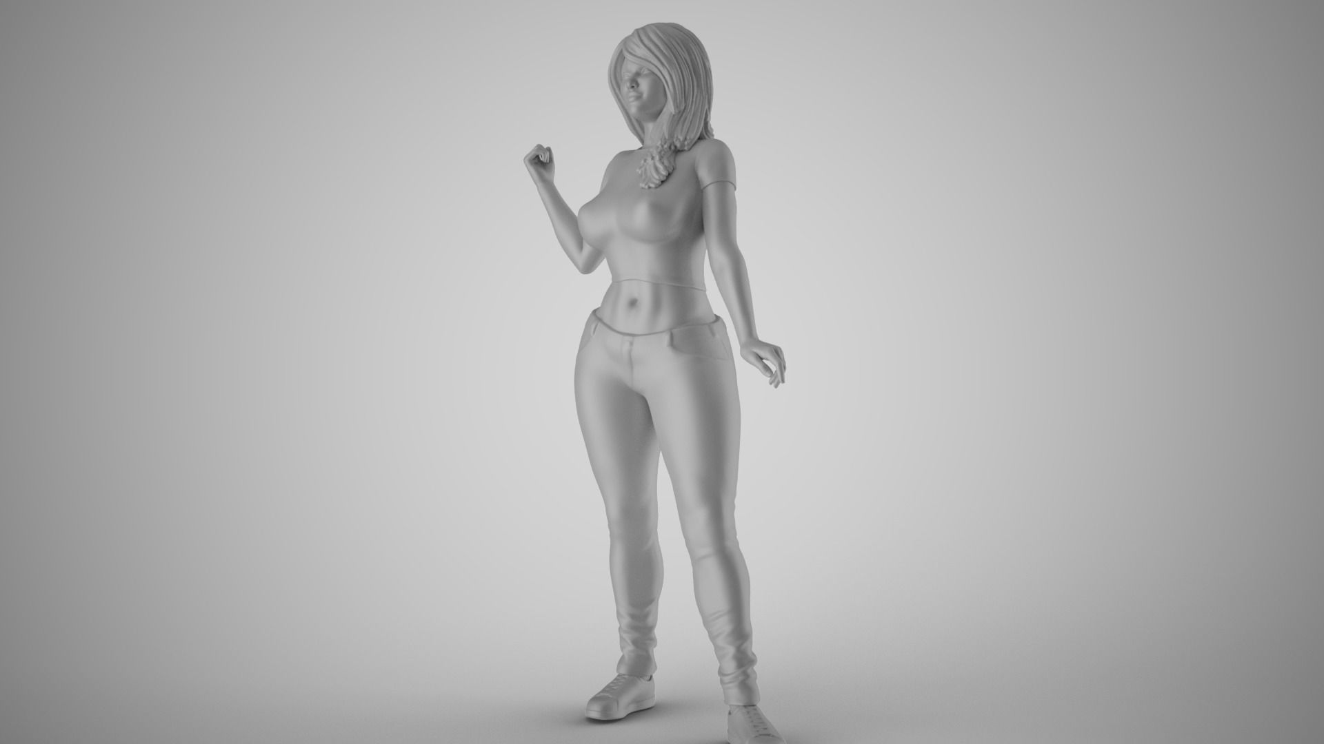 Angry Woman 3D print model_1
