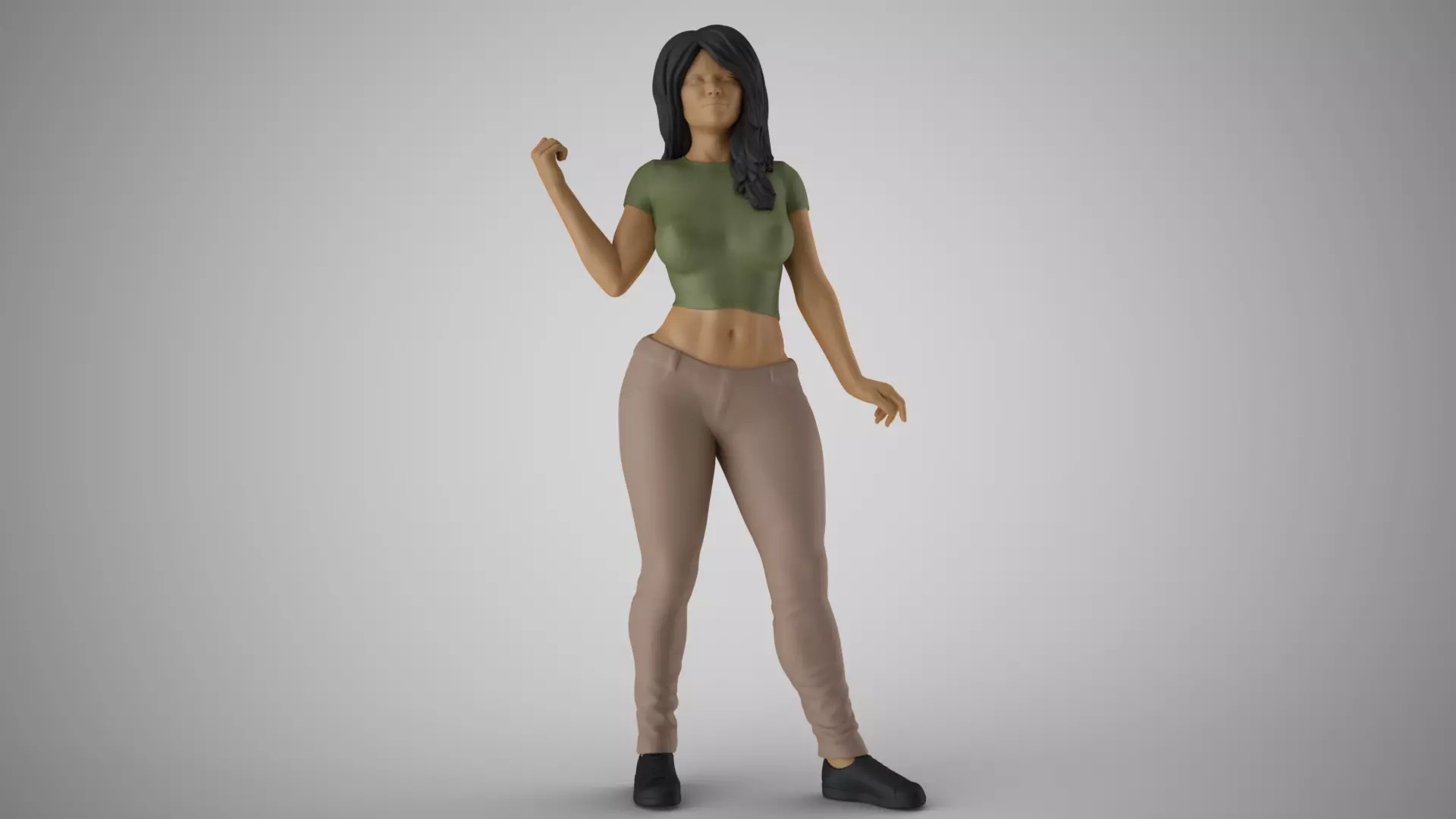Angry Woman 3D print model_0