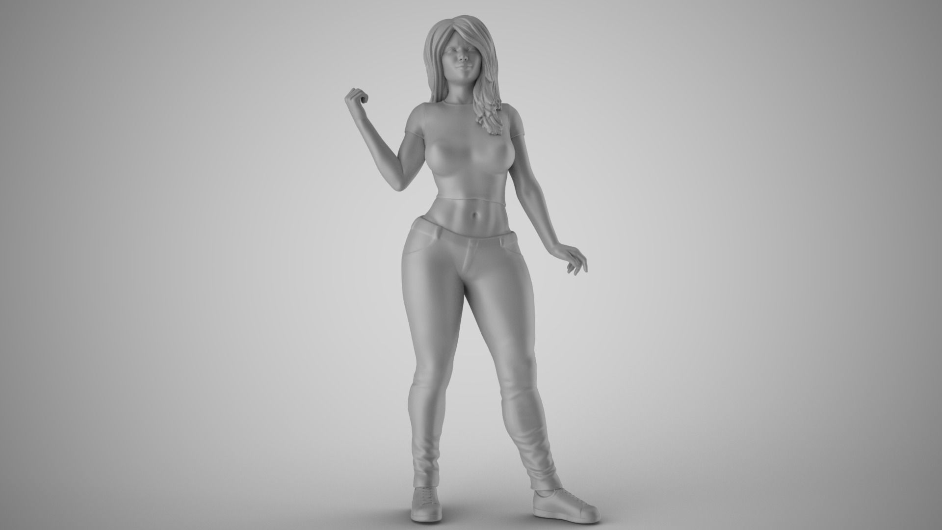 Angry Woman 3D print model_2