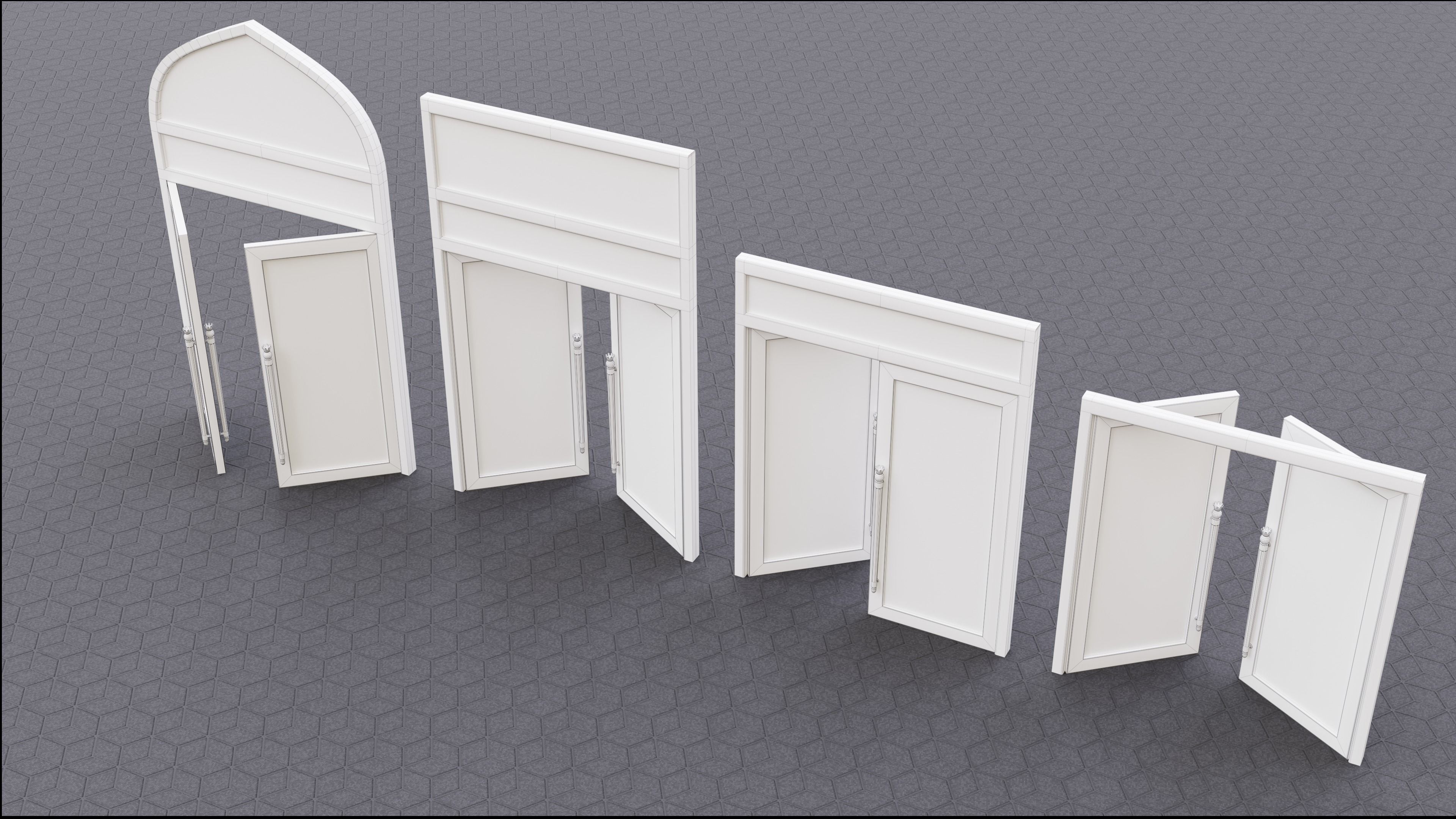 nice decorative doors 3D model_14